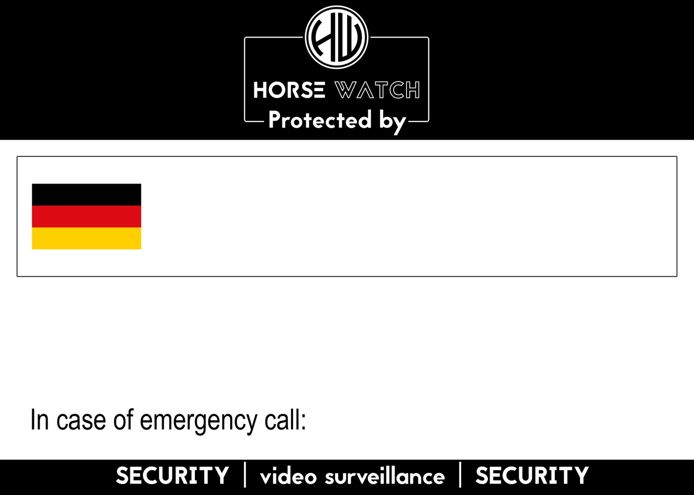 Horse Watch magnetisches Stall-Schild  | DE